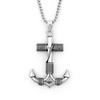 Viking Ray Hammer Pendant Necklace Vintage Personality Men'S Titanium Steel Chain Navy Anchor Sweater Chain