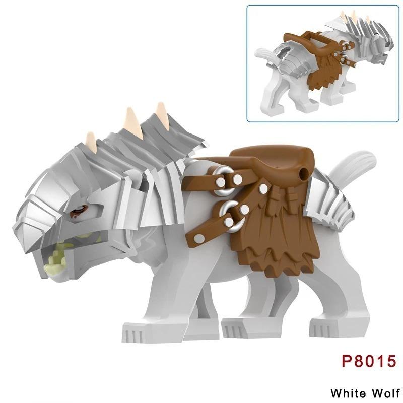 MOC Mittelalterliche Bausteine Figur Zubehör Zoo Afrikanischer Elefant Kamel Hirsch Wolf Krokodil Kriegspferd Mini Ziegel Spielzeug Geschenk R058