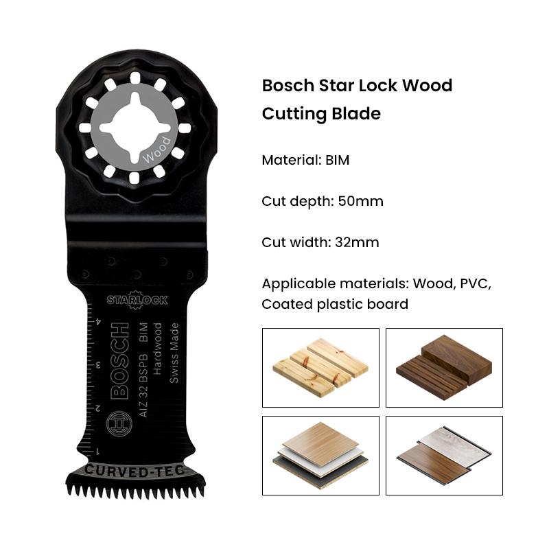 Bosch Starlock Accessories Star Lock Wood Cutting Blade Compatible with Bosch GOP12V-28, GOP30-28, GOP185-LI