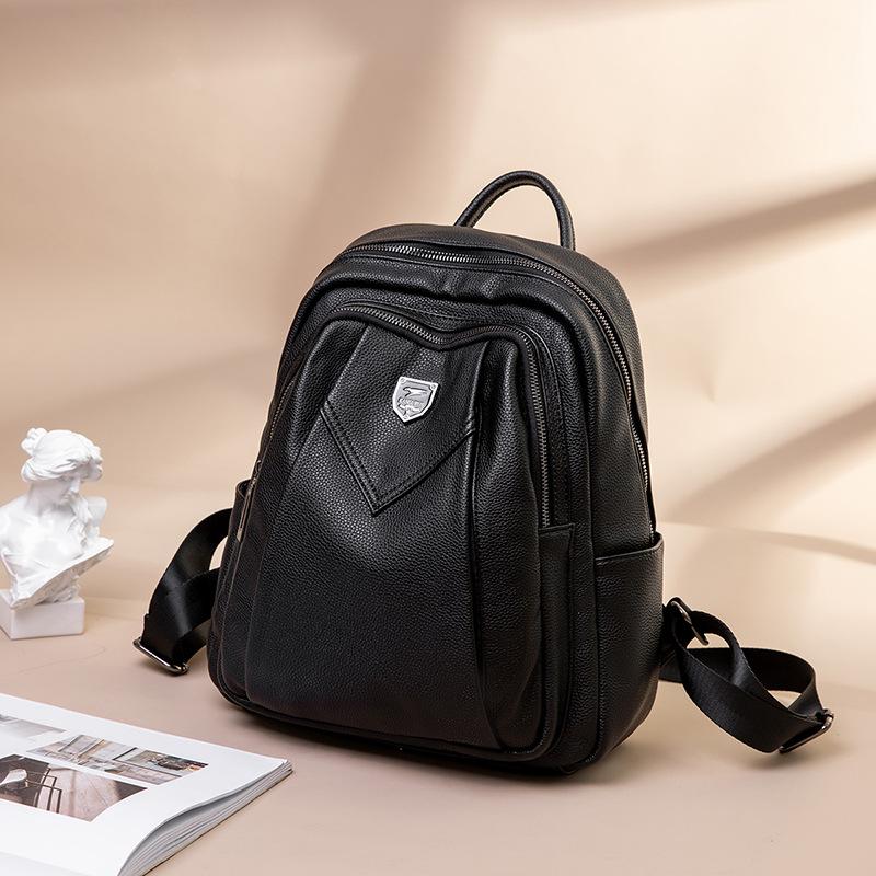 Women s Backpack 2024 Spring/Summer New Fashion Large Capacity Soft Leather Texture Versatile Women s Casual Backpack