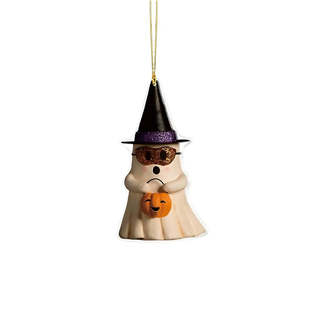Halloween 2D Acrylic Pendant Pumpkin Ghosts Cartoon Cute Keychain Pendant