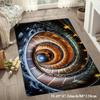 Flannel Printed Spiral Staircase Rug 3D Art Design Soft Fleece Floor Mat Living Room Carpet Modern Decor Illusion Rugs