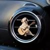 Air Freshener Clips Cute Guitar Dog Car Vent Clip 2D Dashboard Decor for Dog Lovers Easy Clip-On Lightweight Novelty Gift for Car Interior
