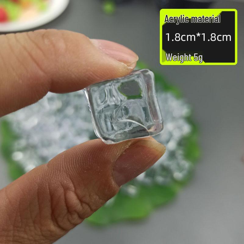 Simulated Ice Cubes for Display: Fake Ice Cubes for Sushi, Salmon, BBQ, Japanese Cuisine, and Plastic Decor Ornaments