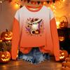 Women's Casual Long Sleeve Loose Fit Halloween Printed Sweatshirt