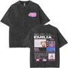 Singer Emilia Mernes MP Graphic Washed Vintage Tshirt Male Fashion Oversized Tshirt Mens Womens Premium Aesthetic Streetwear