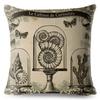 European Vintage Gothic Style Cushion Cover Flowers Print Throw Pillows Cases