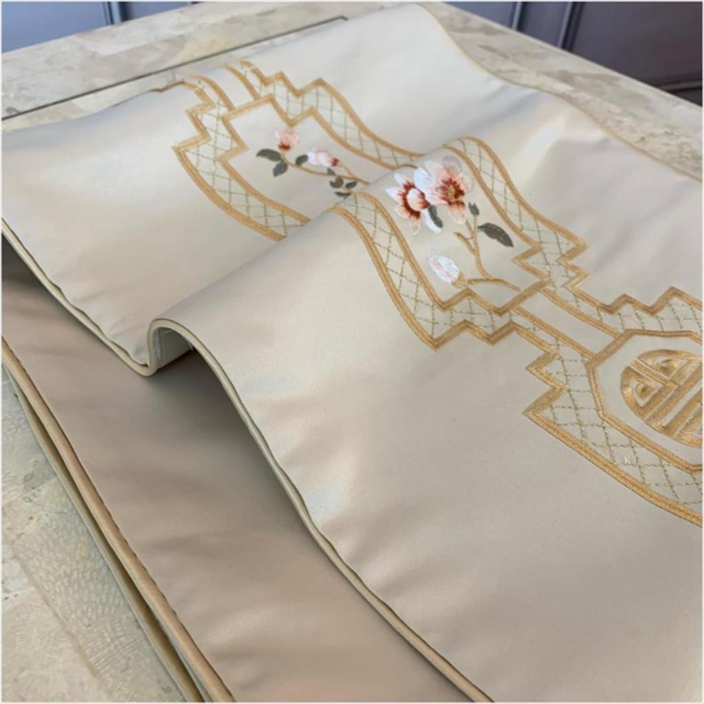 Vivienne Chinoiserie Table 33 X 210 Runner, Cm, Beige, 10131TR-BE