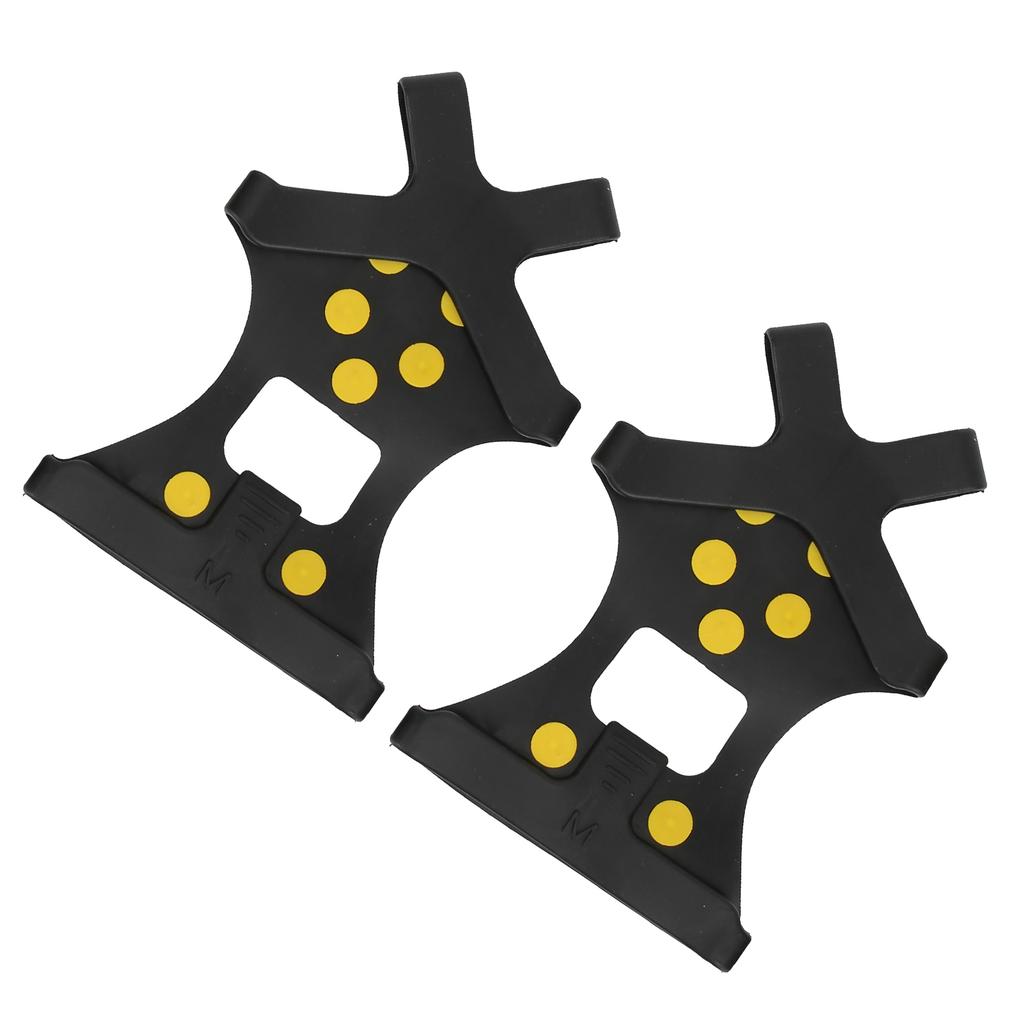10 Studs AntiSkid Snow Ice Climbing Shoe Spikes Ice Grips Cleats Crampons Shoes Cover(Crampon Nonslip Shoe Cover M )