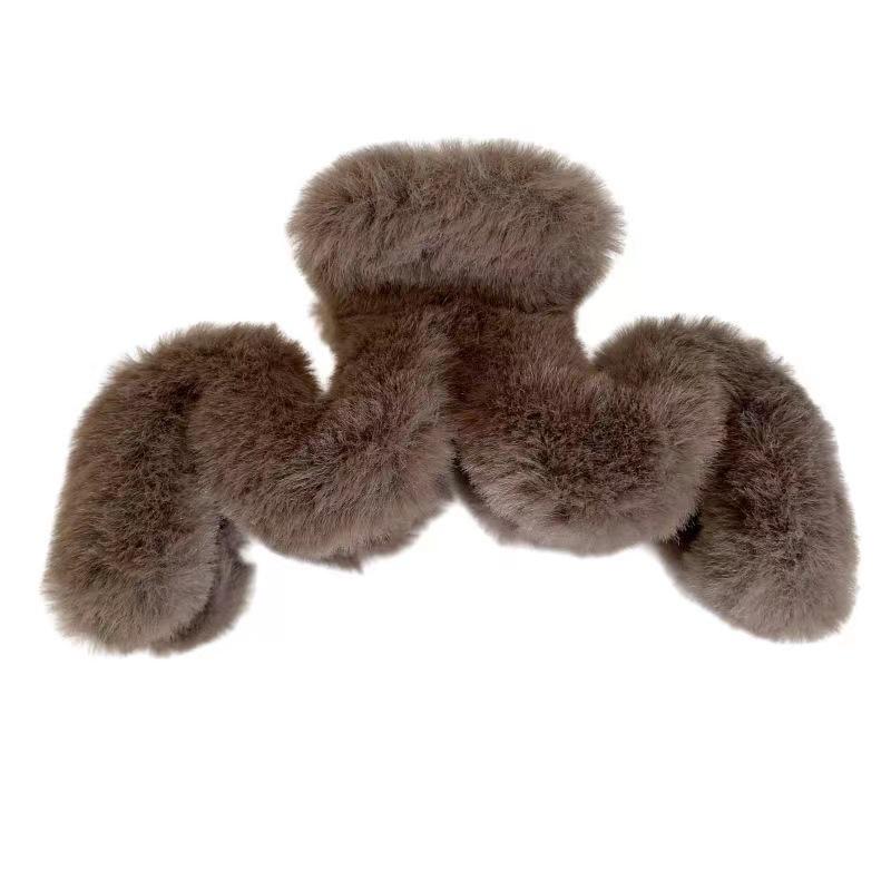 Elegante fermaglio per chignon con peluche Autunno-Inverno 2023 per donna
