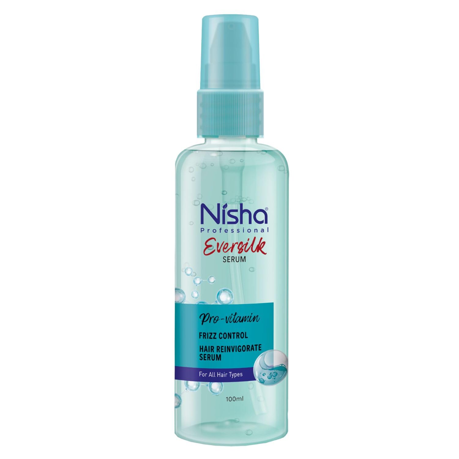 

Nisha Professional Hair Reinvigorate Serum 100ml Pack of 1, Pro Vitamin Frizz Control Hair Serum for All Hair Types