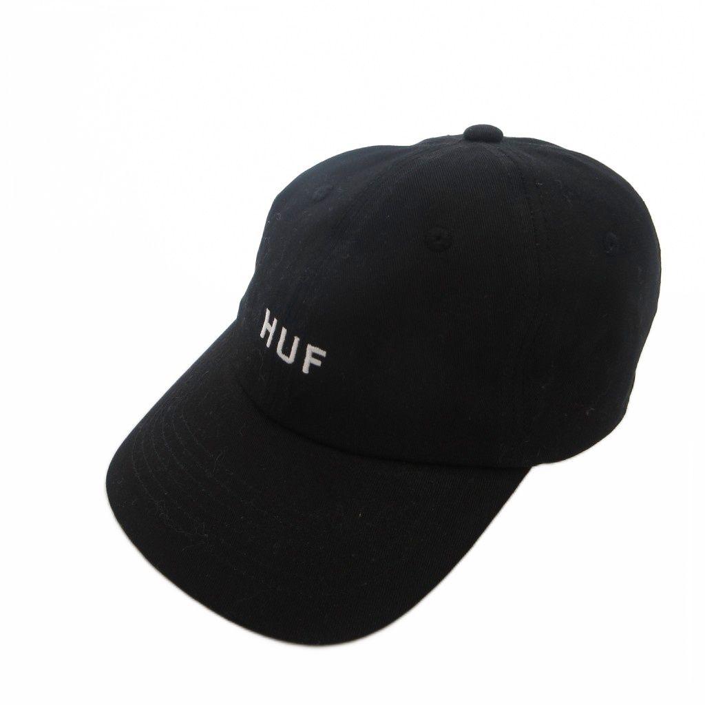 Used HUF Hat Cap Logo Embroidery Bicolor O/S Black Black White White /FF GY12