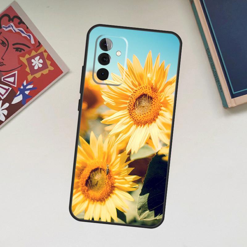 Sunflower  Floral Case For Samsung Galaxy A34 A54 A14 A56 A52 A53 A16 A26 A36 A55 A35 A15 A32 A12 A33 A13 A17