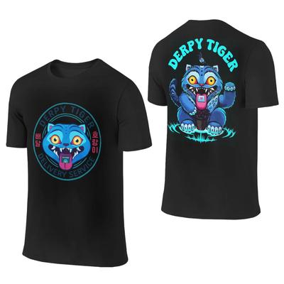 KPop Demonenjagers T-shirt Volwassen Derpy Tijger Streetwear Print Katoenen T-shirts Zomer O-Hals Harajuku Tees Aangepaste Grote Maten Tops