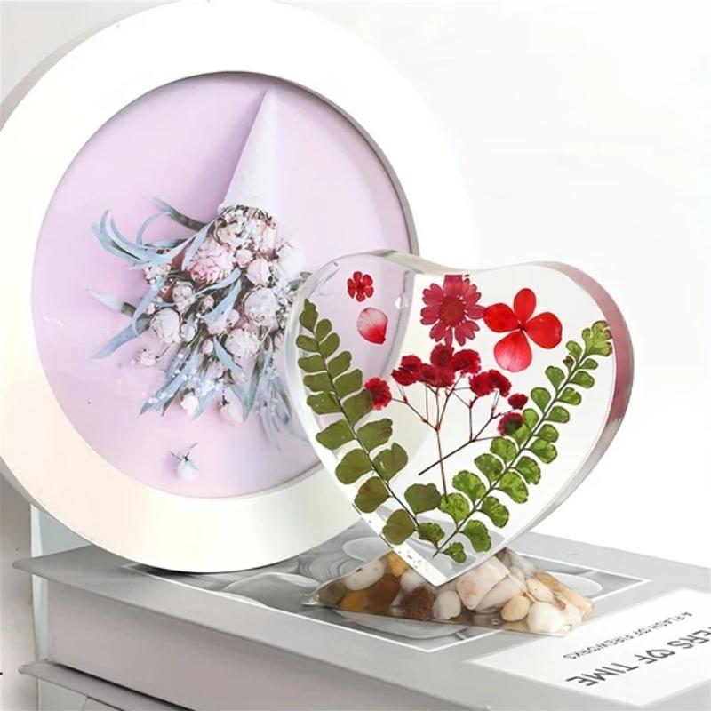 1/2PCS Creative Love Photo Frame Silicone Mold – Dual Sizes, Heart-Shaped Epoxy Resin Mold for DIY Picture Crafts