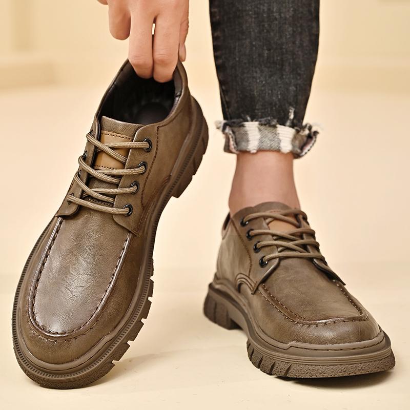 Mens Casual Shoes Leather Men Formal Business Leather Shoes High Quality Male Casual Shoes Lace Up Shoes Oxfords Flats