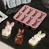 Easter Bunny Design Silicone Chocolate Molds Cake Moulds Surprise 3D Rabbit Silicone Bakeware For Baking Easter Day Dessert