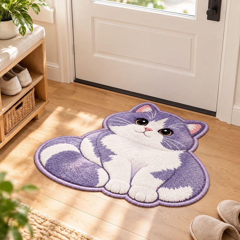 Soft Bathroom Carpet Crystal Velvet Entryway Floor Mat Creative Bedside Door Mat Home Decor