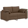 Two Seater Sofa Brown 160 Cm Fabric