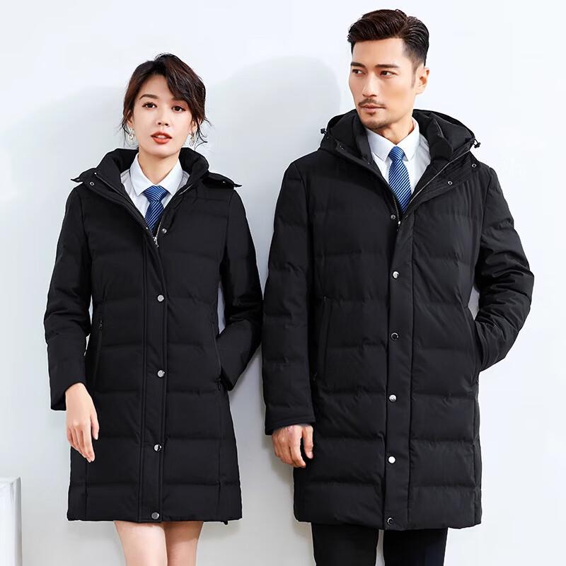 

Teluoman Унисекс Рабочая одежда Куртка пуховая средней длины с капюшоном M