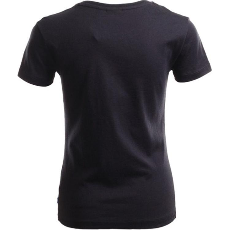 Adidas Originals Contrast Color Brand Logo Print American Vintage Shoulder Sleeve T-Shirt Women Tops Black AJ8084