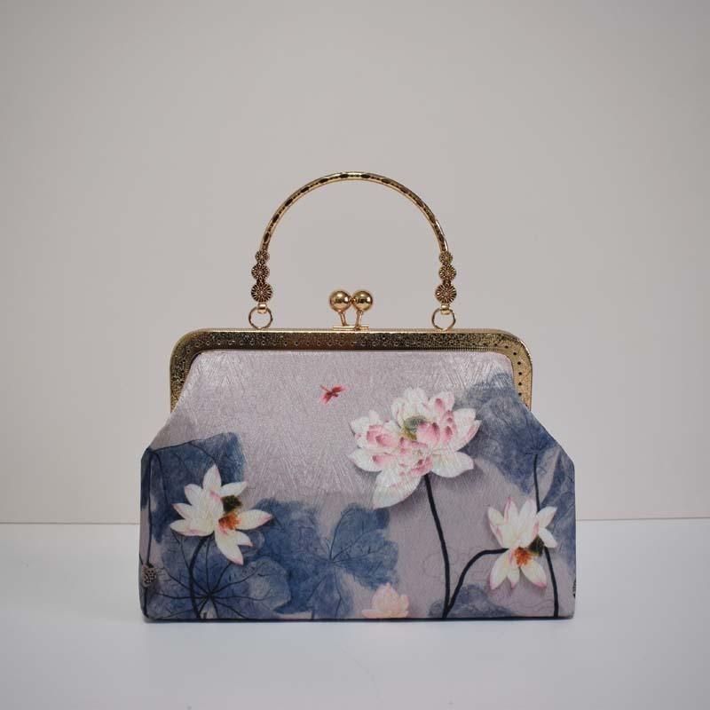 Handgefertigte Stoff Chinesische Goldtasche tragbare Messenger-Kette Schneiden Salon Teambuilding-Klasse Lehrmaterialtasche