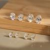 Women Stud Earrings 0.5-3ct Oval Moissanite with Passed Diamond Test S925 Silve Sparkling Jewelry Gift