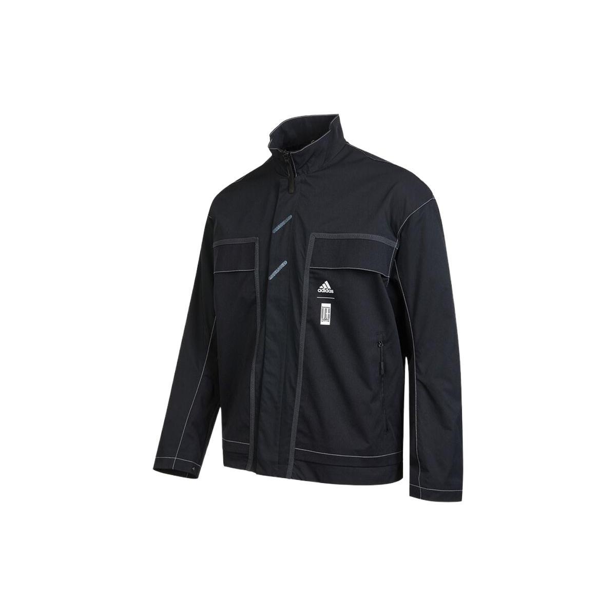 Men s adidas Martial Arts Series Stand Collar Sports Jacket Long Sleeves Autumn Black HE5137 S