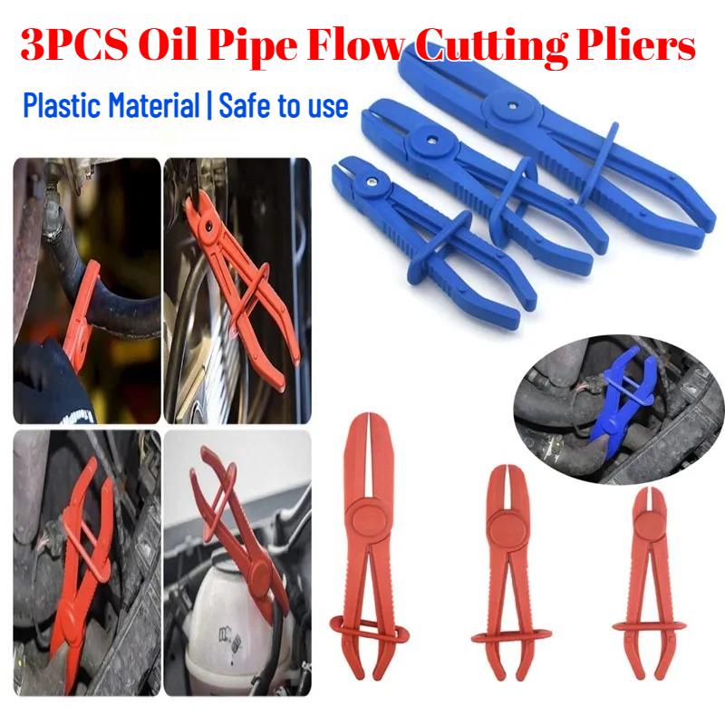 Hose Clamp Plier Tool Set, Hands Free Nylon Brake Fuel Water Line Clamp Pliers, Universal Auto Repair Tools for Car Pipeline Maintenance