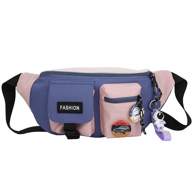 Fashion Fanny Pack Women's Color Scheme Sports Breast Bag New Backpack Men's Trend Oxford Cloth Casual Cloth Bag Design Cloth Bag