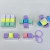Tetris Fingertips Press Creative Buttons Keychain Design Portable Decompression Artifact