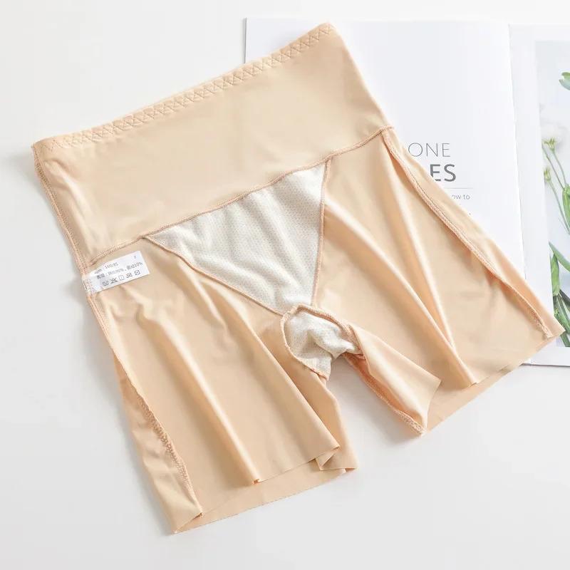 Women Underwear Slimming Shorts Seamless High Waist Shaper Panties Underware Safety Short Pants Ice Silk Women's Protective