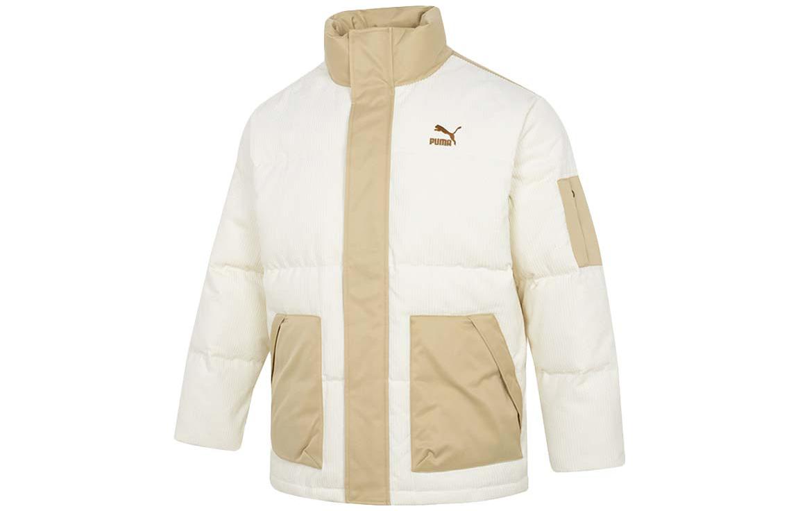 PUMA Down Jackets Unisex Ecru Stand Collar Moderate Other 539837-97 XXL