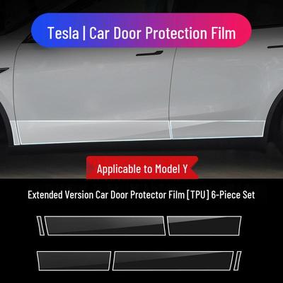 Tesla Model Y Rear Door TPU Splash Guard - Extended Protective Film Version