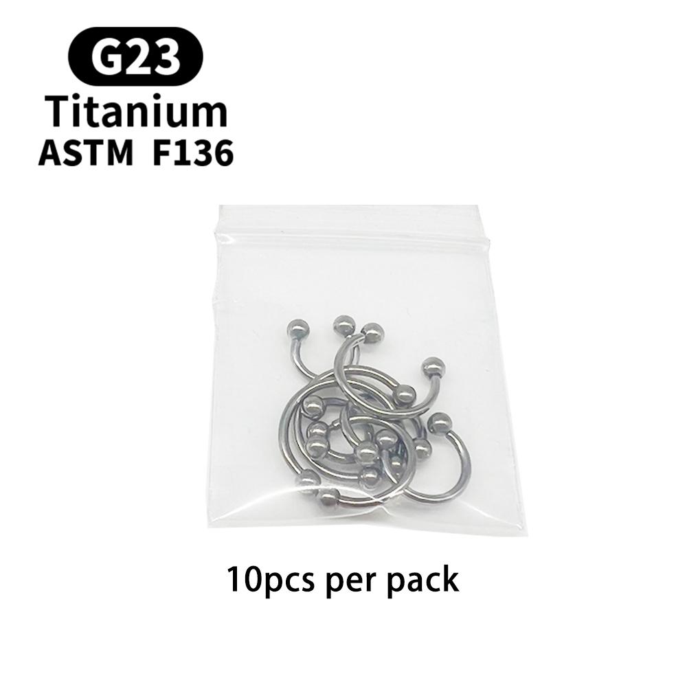 10 Stück Augenbrauen Piercing Schmuck Labret Lippenstecker G23 Titan Septum Piercing Nasenring C-Stab Körperschmuck Für Frauen