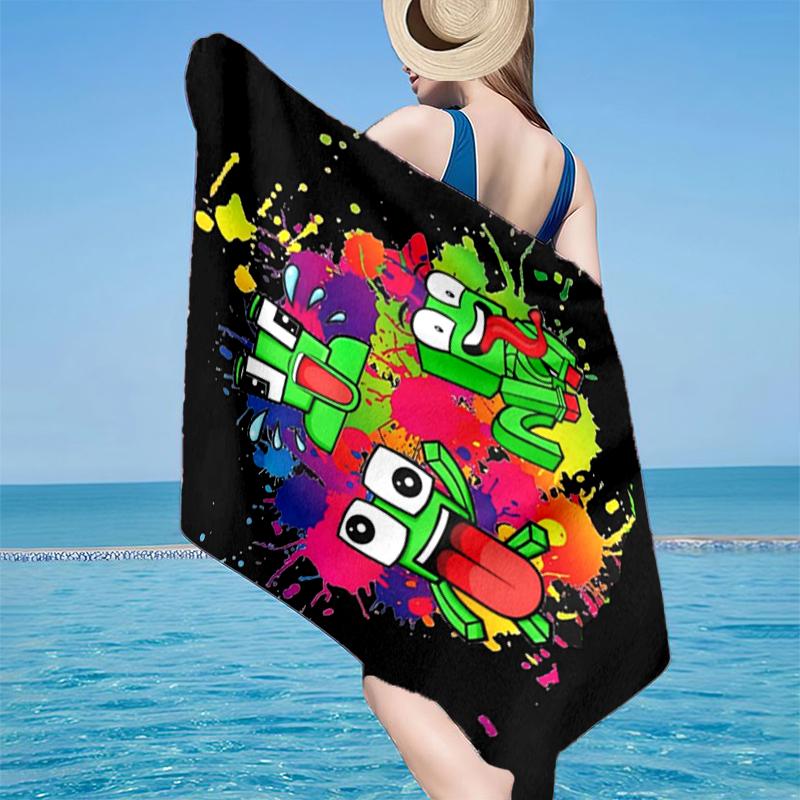 Colorful Game Friends Beach Towel, Super Soft Microfiber, Gift for Her/Him, Birthday, for Pool, Beach, Travel, Home Decor Fan Gifts