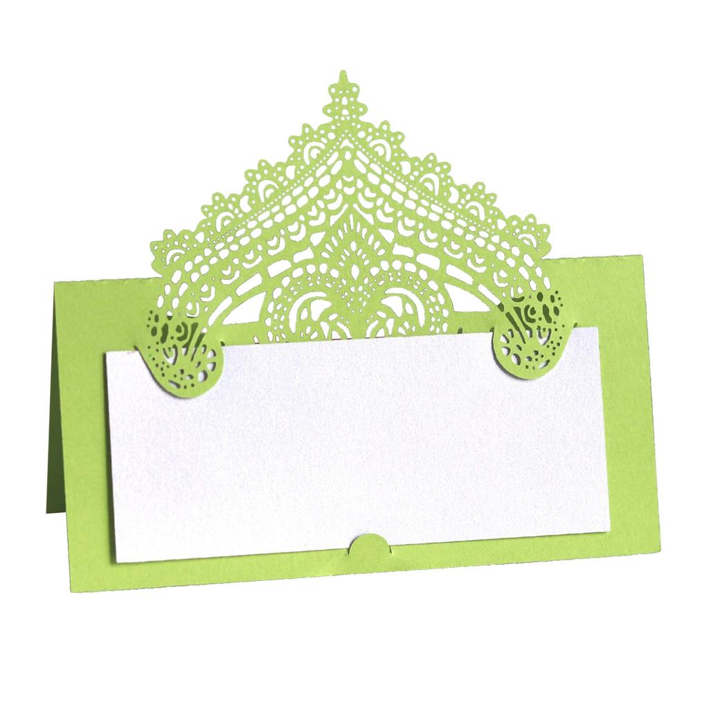 50p 3D Lace Wedding Table Card Hollowed Out Holiday Handwritten Banquet Hotel Seat Card Seat Card Party Decoration Card
