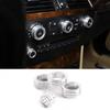 Silver Aluminum 04-10 Console For BMW 5 Series Knob Cover Air Conditioner Button