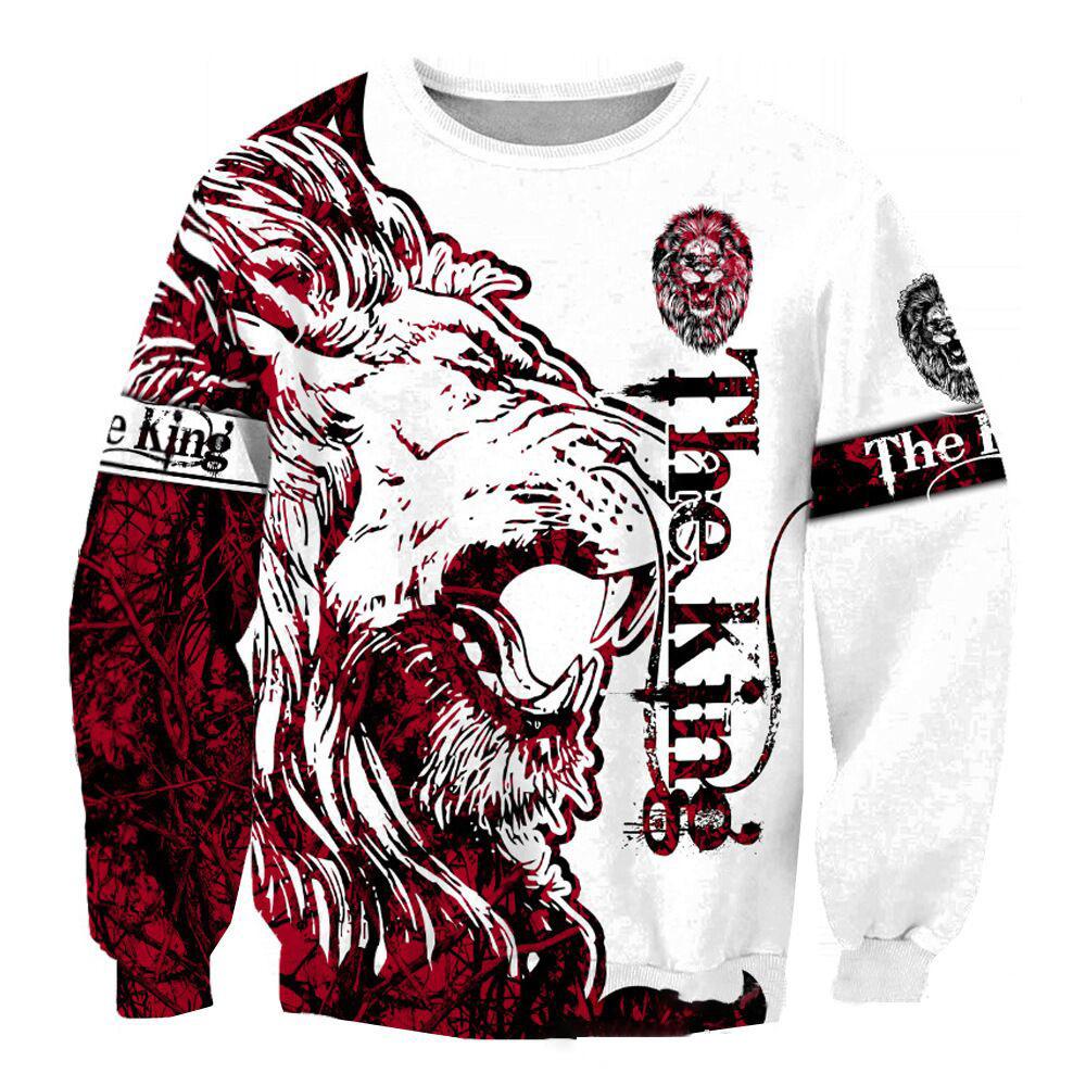 Casual Winter Pullover Vintage 3D Print Hoodies Women Men Couples Loose Long Sleeve Round Neck Sweatshirt Party