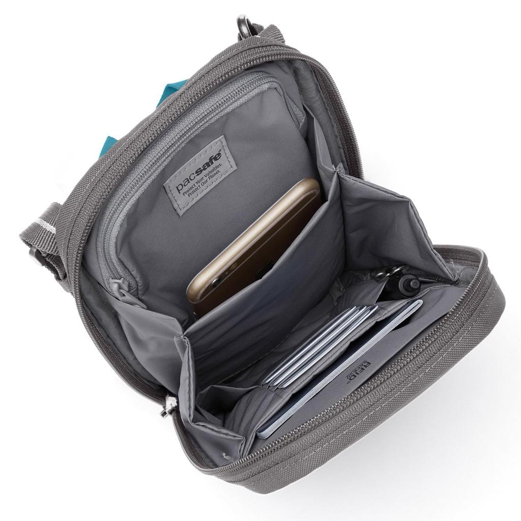 Pacsafe RFID Safe RFID-Blockier-Technologie Crossbody, Stein, Einheitsgröße