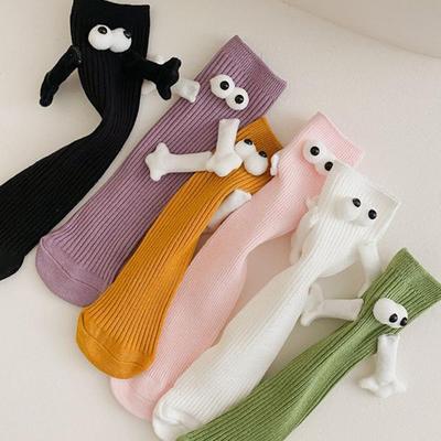 1 PAAR Lustige Magnetische Saug 3D Puppe KINDER Socken Halten Hand Socke für KINDER