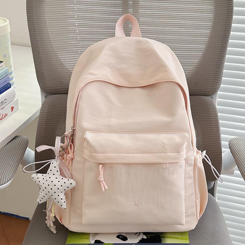 Schoolbag Japanese ins high value student schoolbag fresh and sweet star casual backpack large capacity lightweight backpack women