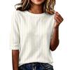 Camiseta de Manga Corta para Mujer, Corte Holgado, Casual, Ligera, Cuello Redondo, Cómoda para el Uso Diario, Blusa Adecuada para Diversas Ocasiones