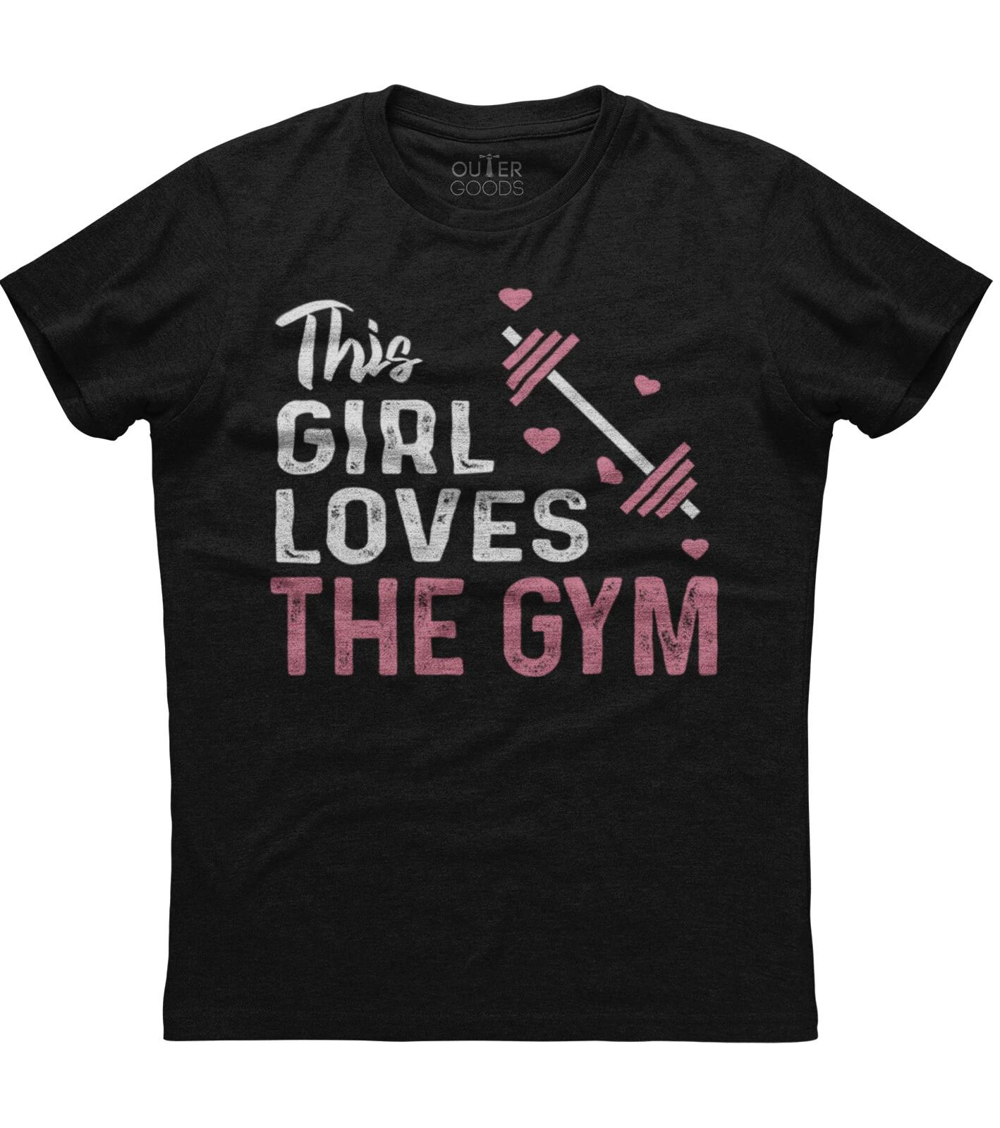 This Girl Loves The Gym Weight Lifter Mens Short Sleeve New Cotton Black T-shirt S
