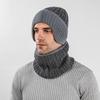 3-teiliges/Set Unisex Hut Schal Handschuhe Set Ohrenklappen Design Einfarbig Beanie Mütze Thermisch Plüsch