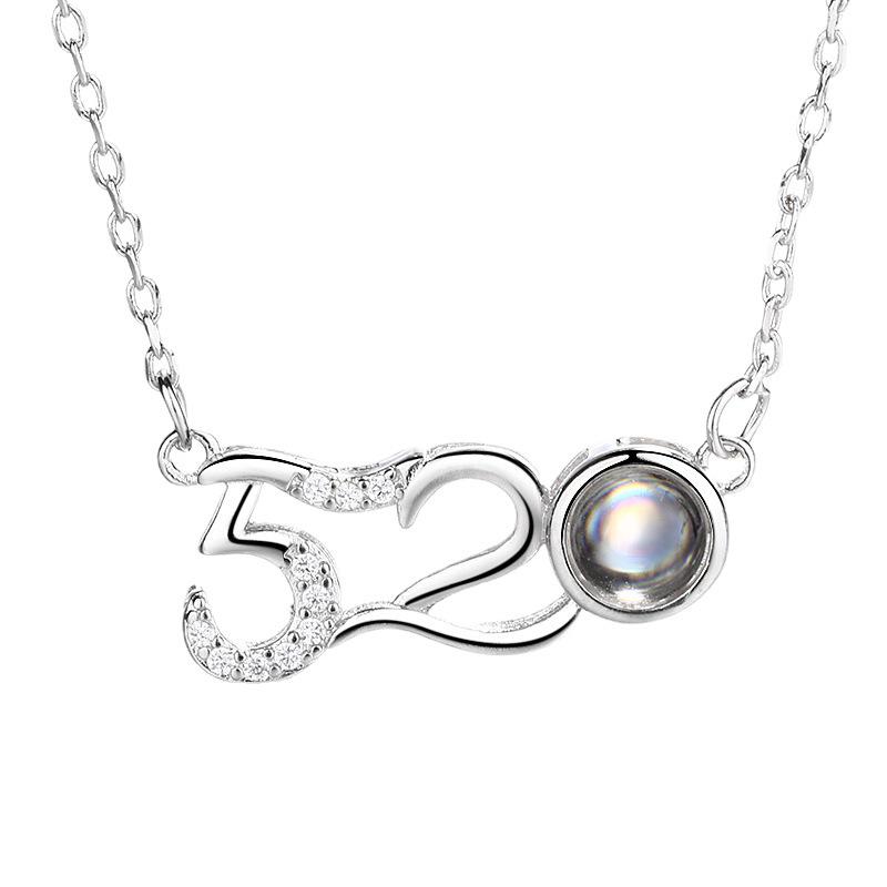 Rose Gold 100 Languages Projection Necklace - Fashionable Clavicle Choker for Women