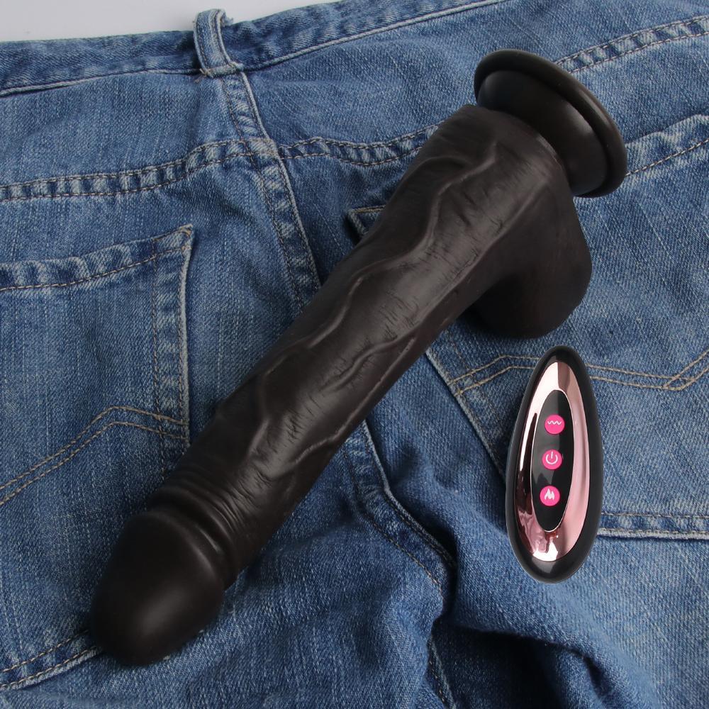 Realistické Dildo Vibrátor pro ženy Dildo Sex Toys Topení Dick Dálkové ovládání Teleskopické rotační penisové vibrátory Sex Machine