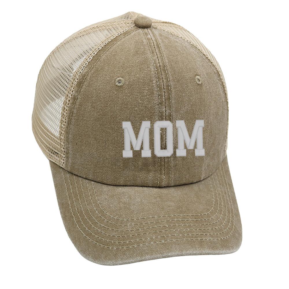 

Adjustable Embroidery Baseball Caps Hip-hop Washed Distressed Faded Cap Man Women MOM Khaki