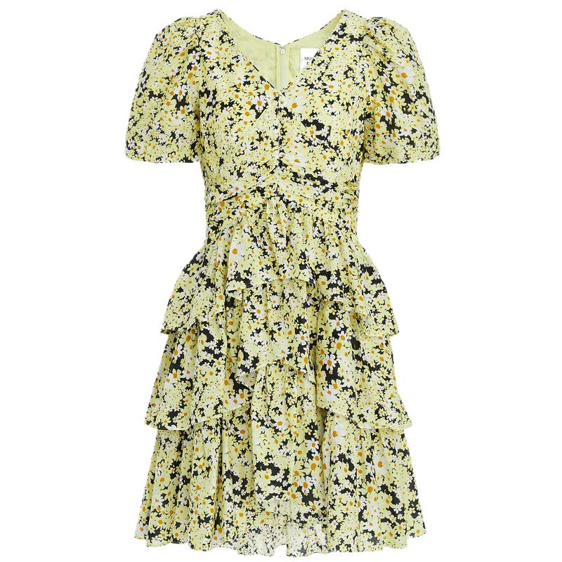 MO&Co. Floral Puff Sleeve Mini Dress