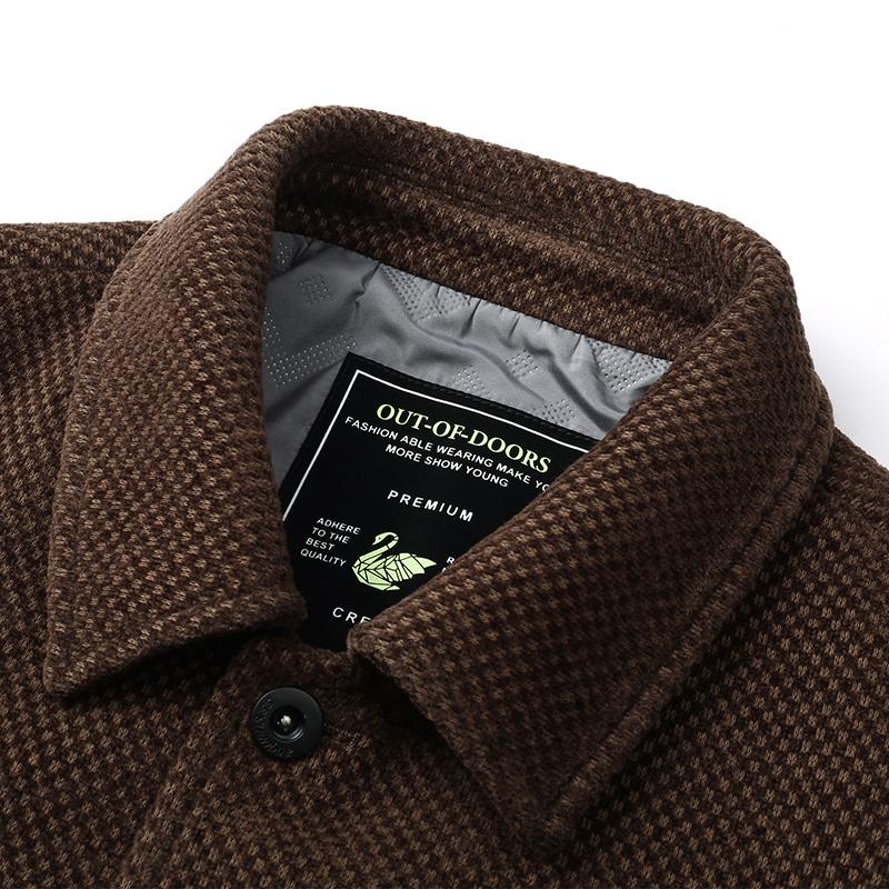 Men's Thick Casual Coat High Quality Lapel Trend Spring Autumn Jacket Middle-aged Dad Wear Top